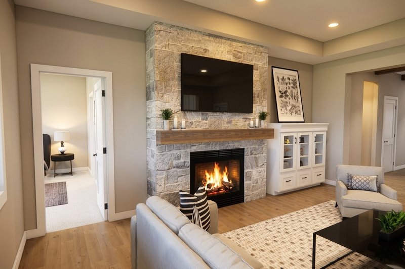 Dream House Plan - Interior - Family Room 3 for Ranch House Plan #51-1583 - 3 bed, 2.5 bath
