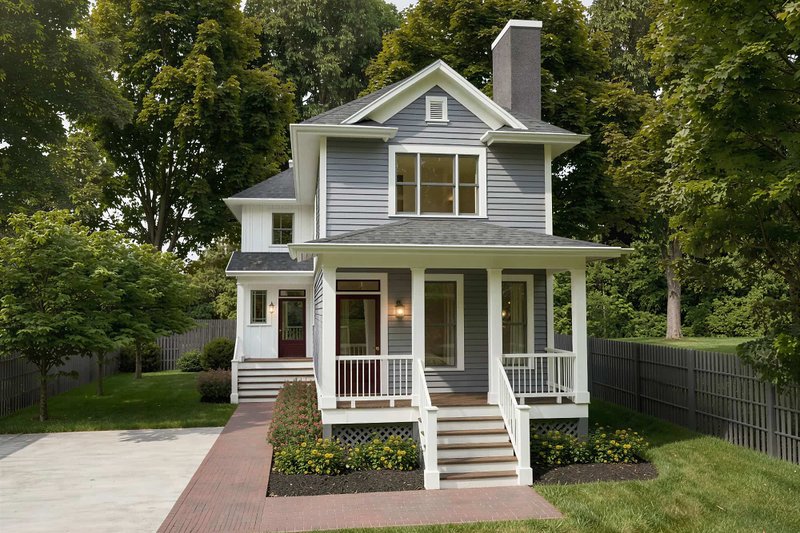 Exterior - Front Elevation 2 for Craftsman House Plan #79-251 - 3 bed, 2 bath