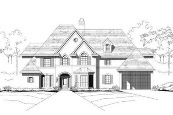 Exterior - Front Elevation for Traditional House Plan #411-226 - 4 bed, 3 bath