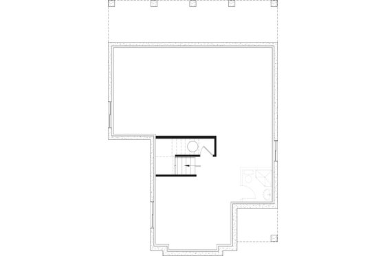 Floor Plan - Lower Floor for Farmhouse House Plan #23-741 - 3 bed, 1.5 bath