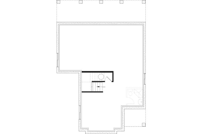 Dream House Plan - Floor Plan - Lower Floor for Farmhouse House Plan #23-741 - 3 bed, 1.5 bath