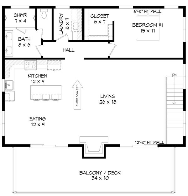 Dream House Plan - Contemporary Floor Plan - Upper Floor Plan #932-297
