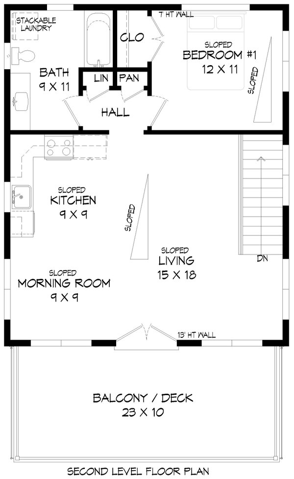 Home Plan - Contemporary Floor Plan - Main Floor Plan #932-1098