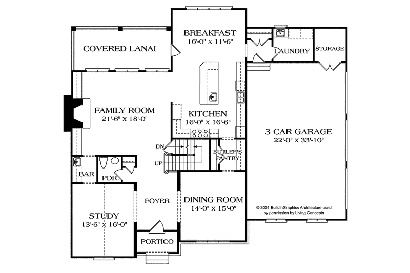 Home Plan - Floor Plan - Main Floor for Country House Plan #453-424 - 5 bed, 4.5 bath