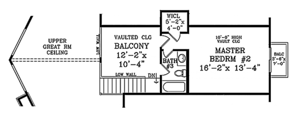 Cabin Floor Plan - Upper Floor Plan #314-285
