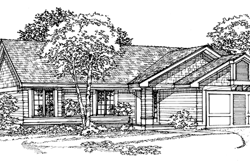 Dream House Plan - Ranch Exterior - Front Elevation Plan #320-1500