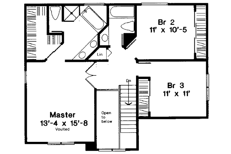 Home Plan - Floor Plan - Upper Floor for Country House Plan #300-113 - 3 bed, 2.5 bath