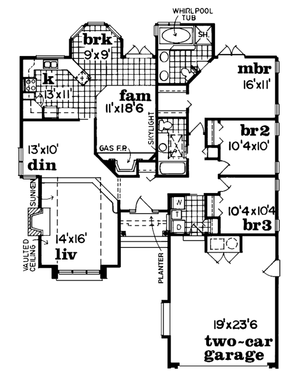 House Plan Design - Prairie Floor Plan - Main Floor Plan #47-740