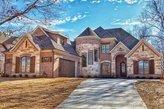 Exterior - Front Elevation 3 for European House Plan #17-3366 - 4 bed, 3.5 bath