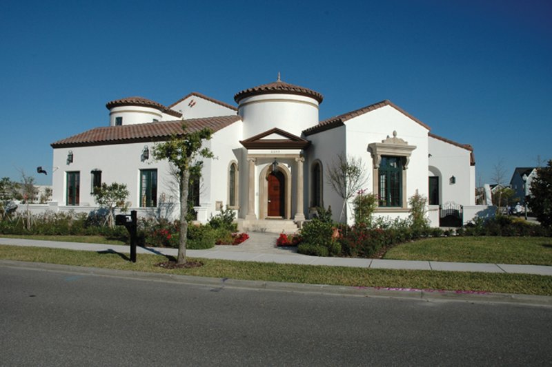 Home Plan - Exterior - Front Elevation 3 for Mediterranean House Plan #1058-10 - 4 bed, 3.5 bath