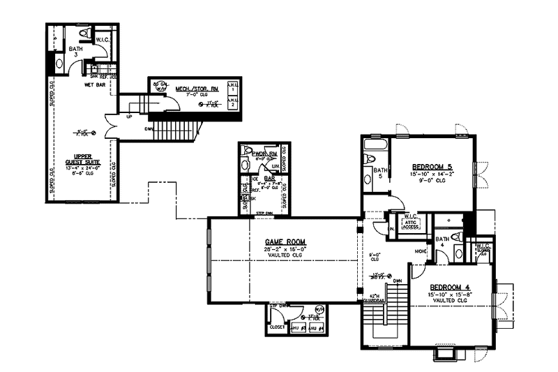 Home Plan - Floor Plan - Upper Floor for Country House Plan #1019-9 - 5 bed, 5 bath