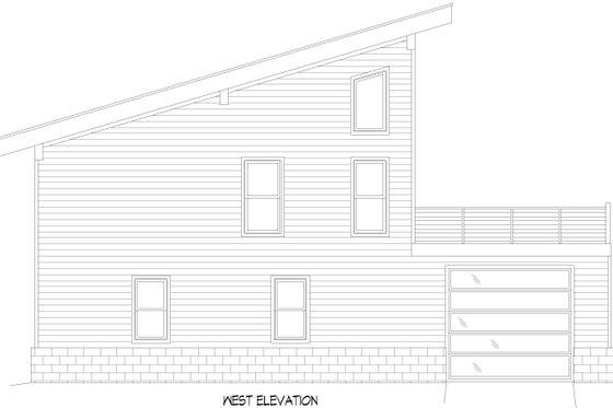 Exterior - Other Elevation for Contemporary House Plan #932-1022 - 3 bed, 2.5 bath