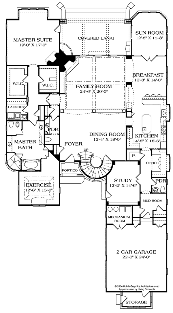 Home Plan - Tudor Floor Plan - Main Floor Plan #453-467