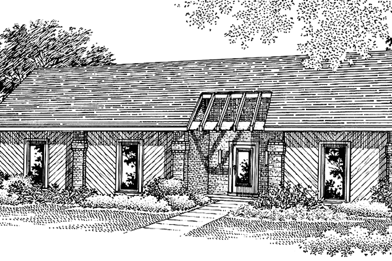 Dream House Plan - Contemporary Exterior - Front Elevation Plan #45-428