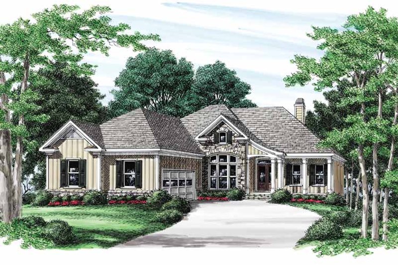 House Blueprint - Exterior - Front Elevation 7 for Craftsman House Plan #927-566 - 3 bed, 2.5 bath