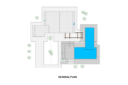 Contemporary Style House Plan - 2 Beds 2 Baths 1636 Sq/Ft Plan #542-2 