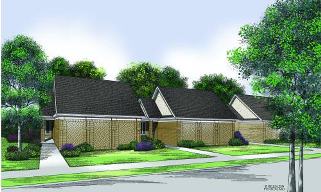 Exterior - Front Elevation 2 for Traditional House Plan #45-301 - 2 bed, 2 bath