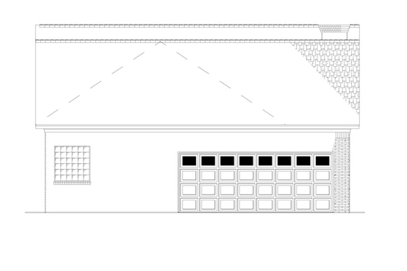 House Blueprint - Exterior - Rear Elevation for Country House Plan #17-2903 - 3 bed, 2 bath