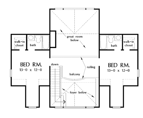 Architectural House Design - Country Floor Plan - Upper Floor Plan #929-432