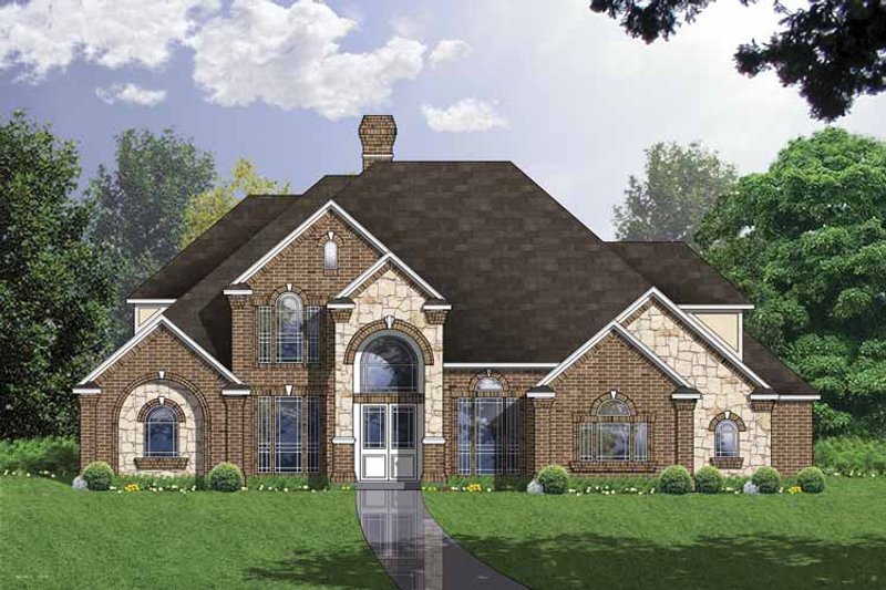 Architectural House Design - Country Exterior - Front Elevation Plan #40-492