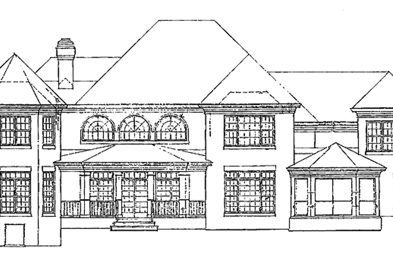 Home Plan - Exterior - Rear Elevation for Country House Plan #453-182 - 4 bed, 3.5 bath