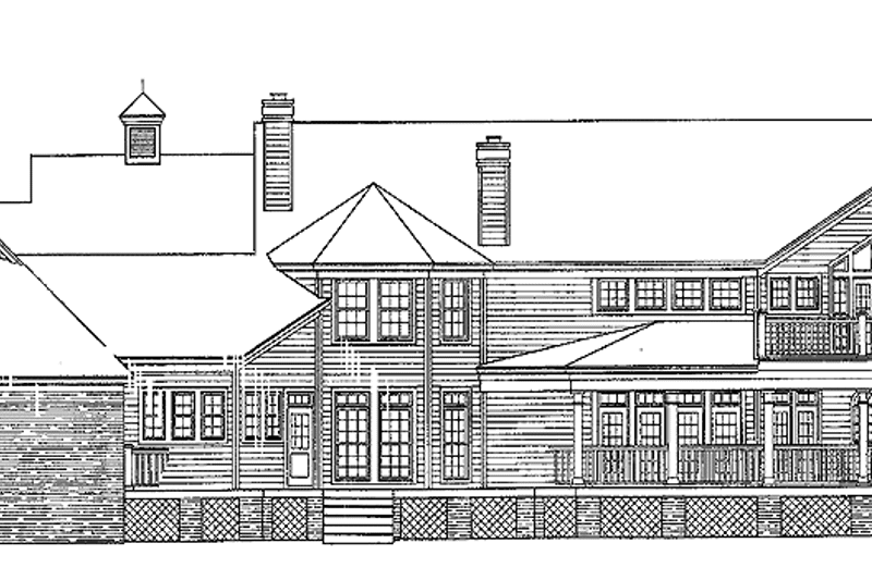 Home Plan - Exterior - Rear Elevation for Victorian House Plan #952-53 - 4 bed, 4.5 bath
