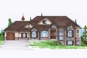 European Style House Plan - 4 Beds 3.5 Baths 2108 Sq/Ft Plan #5-248 