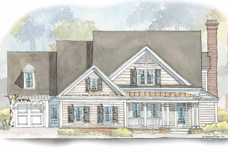 Dream House Plan - Exterior - Front Elevation 3 for Country House Plan #429-431 - 4 bed, 2.5 bath