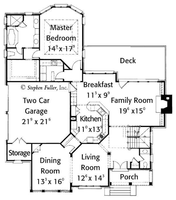 Dream House Plan - Tudor Floor Plan - Main Floor Plan #429-364