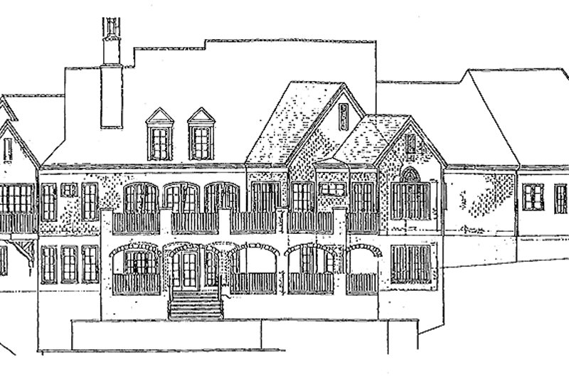 Dream House Plan - Exterior - Rear Elevation for Country House Plan #453-236 - 5 bed, 4.5 bath