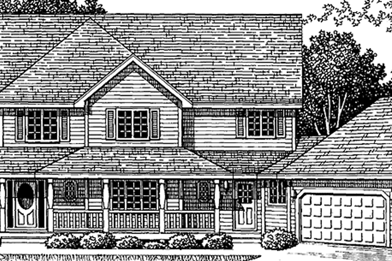 Home Plan - Country Exterior - Front Elevation Plan #981-36