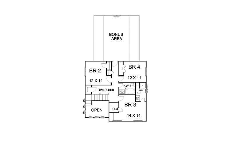 Architectural House Design - Floor Plan - Upper Floor for Craftsman House Plan #939-5 - 4 bed, 3.5 bath