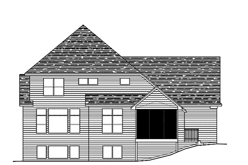 Home Plan - Exterior - Rear Elevation for Traditional House Plan #51-1105 - 3 bed, 2.5 bath