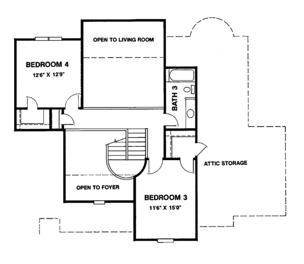 Dream House Plan - Traditional Floor Plan - Upper Floor Plan #952-19