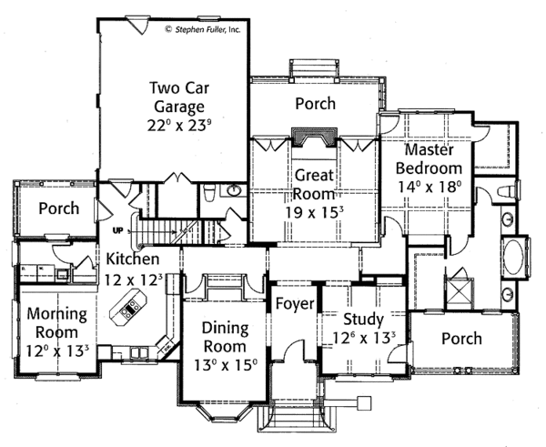 Home Plan - Country Floor Plan - Main Floor Plan #429-338