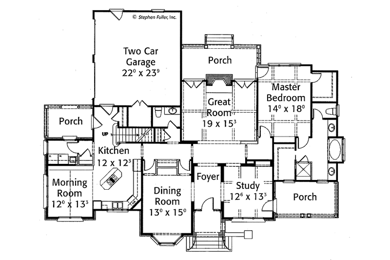 Home Plan - Floor Plan - Main Floor for Country House Plan #429-338 - 3 bed, 2.5 bath