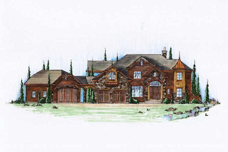 Home Plan - European Exterior - Front Elevation Plan #5-431