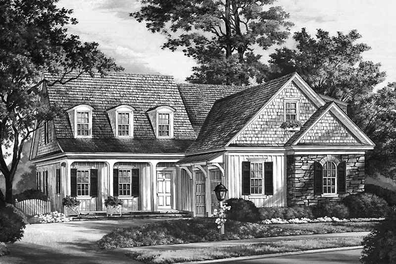 Dream House Plan - Exterior - Front Elevation 1 for Country House Plan #137-335 - 3 bed, 3.5 bath