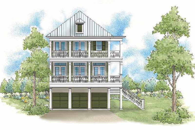 Home Plan - Exterior - Rear Elevation for Traditional House Plan #930-403 - 3 bed, 3.5 bath