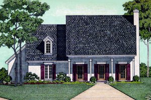 Southern Exterior - Front Elevation Plan #45-321