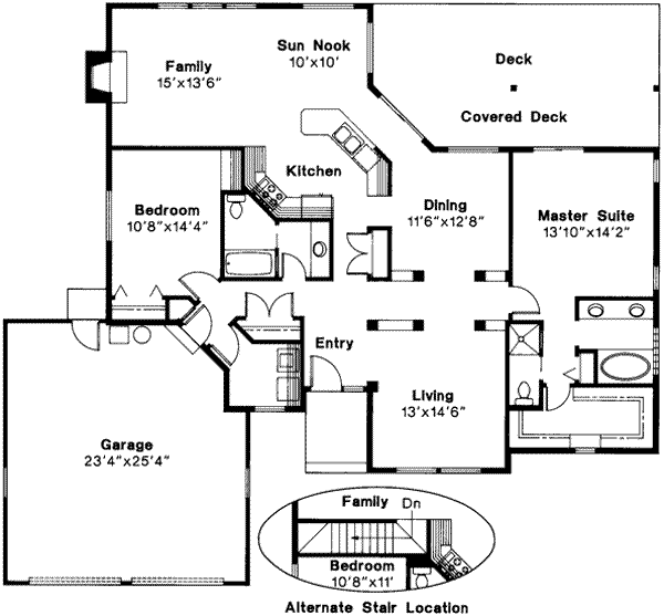 Home Plan - Traditional Floor Plan - Main Floor Plan #124-137