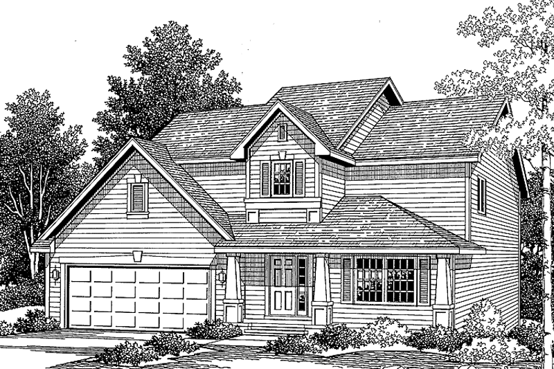 Home Plan - Country Exterior - Front Elevation Plan #334-136