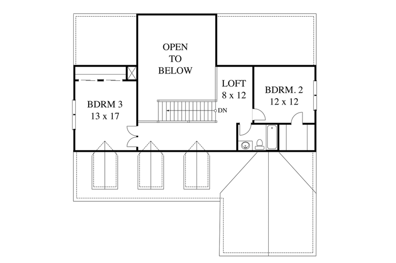 Home Plan - Floor Plan - Upper Floor for Colonial House Plan #1053-43 - 3 bed, 2.5 bath