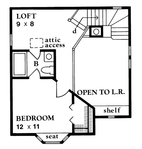 Architectural House Design - Craftsman Floor Plan - Upper Floor Plan #1016-2