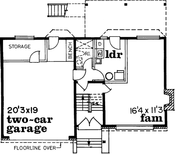 Dream House Plan - Contemporary Floor Plan - Lower Floor Plan #47-713