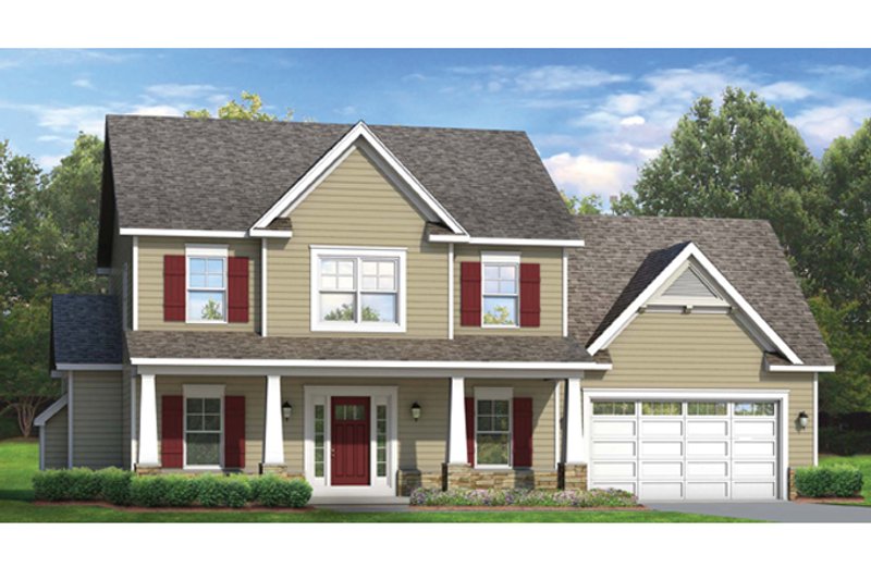 Home Plan - Exterior - Front Elevation 3 for Colonial House Plan #1010-47 - 3 bed, 2.5 bath