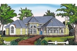 House Blueprint - Exterior - Front Elevation for Country House Plan #314-272 - 3 bed, 2 bath