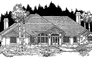 Dream House Plan - Mediterranean Exterior - Front Elevation Plan #1007-5