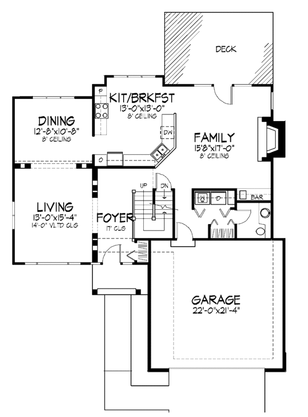 Architectural House Design - Contemporary Floor Plan - Main Floor Plan #320-723