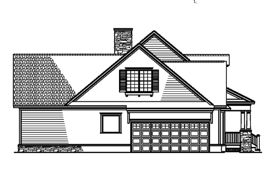 Exterior - Other Elevation for Country House Plan #17-2801 - 4 bed, 3 bath